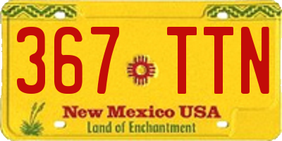 NM license plate 367TTN