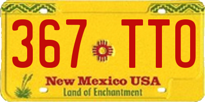 NM license plate 367TTO