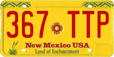 NM license plate 367TTP