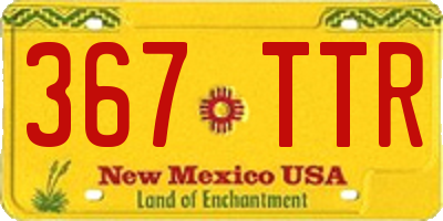 NM license plate 367TTR