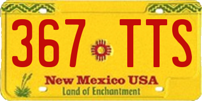 NM license plate 367TTS