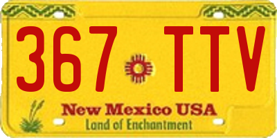 NM license plate 367TTV