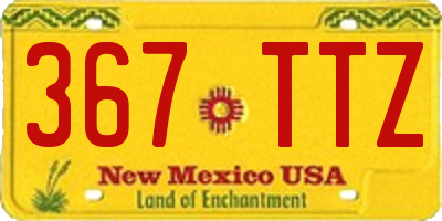 NM license plate 367TTZ