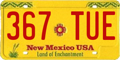 NM license plate 367TUE