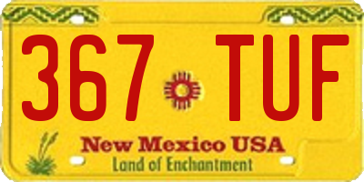 NM license plate 367TUF