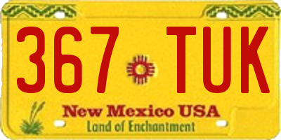 NM license plate 367TUK
