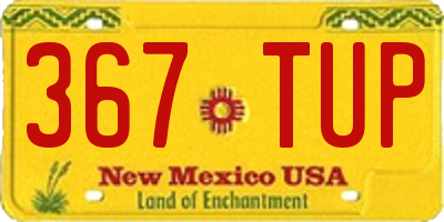 NM license plate 367TUP