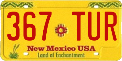 NM license plate 367TUR
