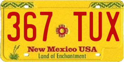 NM license plate 367TUX