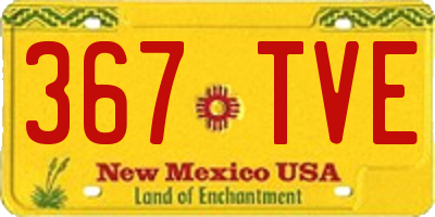 NM license plate 367TVE
