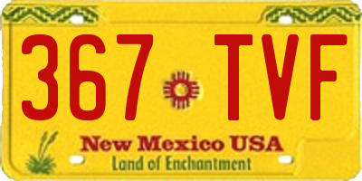 NM license plate 367TVF