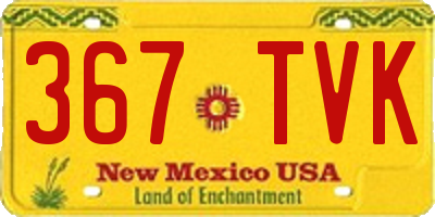 NM license plate 367TVK