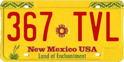 NM license plate 367TVL