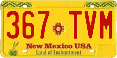 NM license plate 367TVM