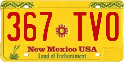 NM license plate 367TVO