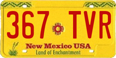 NM license plate 367TVR