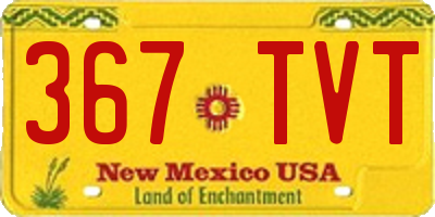 NM license plate 367TVT