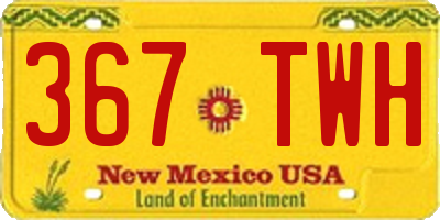 NM license plate 367TWH