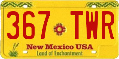 NM license plate 367TWR