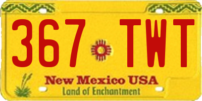 NM license plate 367TWT
