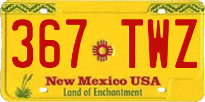 NM license plate 367TWZ