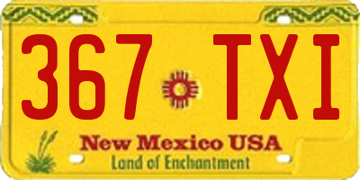 NM license plate 367TXI