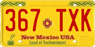 NM license plate 367TXK
