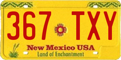 NM license plate 367TXY