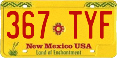 NM license plate 367TYF