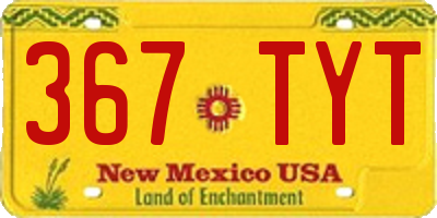 NM license plate 367TYT