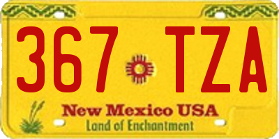 NM license plate 367TZA