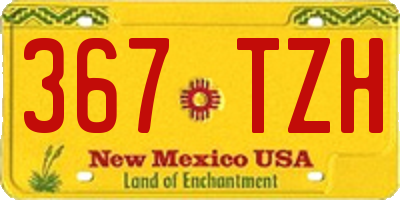NM license plate 367TZH