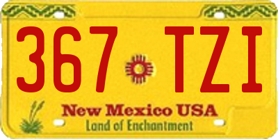 NM license plate 367TZI