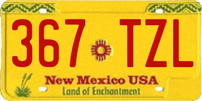 NM license plate 367TZL