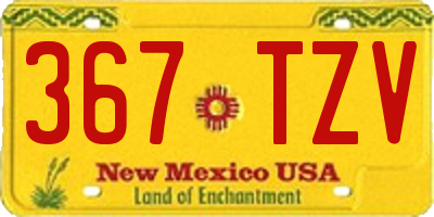 NM license plate 367TZV