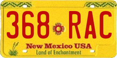 NM license plate 368RAC