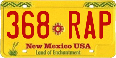 NM license plate 368RAP