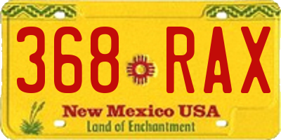 NM license plate 368RAX