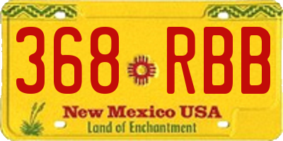 NM license plate 368RBB