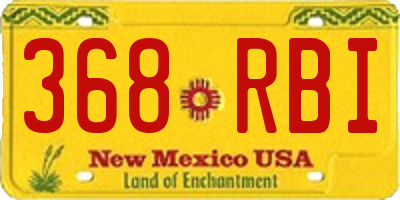 NM license plate 368RBI