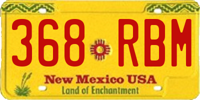 NM license plate 368RBM