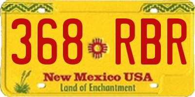 NM license plate 368RBR