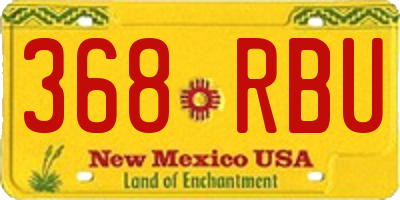NM license plate 368RBU
