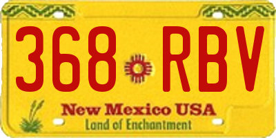 NM license plate 368RBV