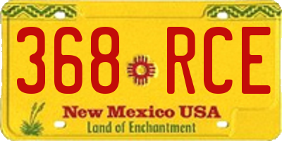 NM license plate 368RCE