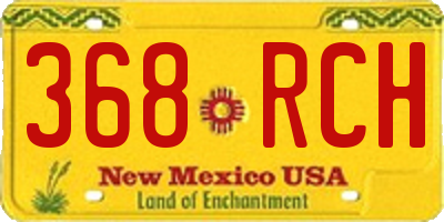 NM license plate 368RCH