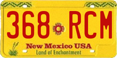 NM license plate 368RCM