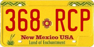 NM license plate 368RCP