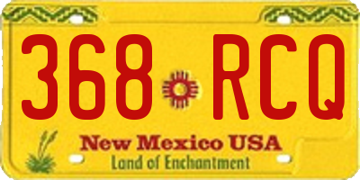 NM license plate 368RCQ