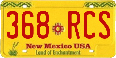NM license plate 368RCS